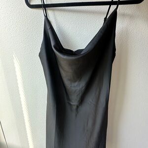 Urban Outfitters Black Satin Dress